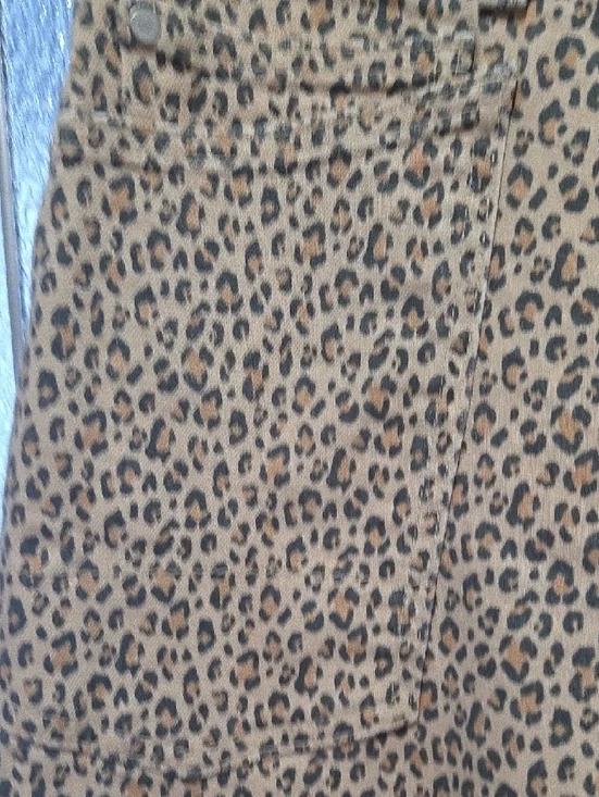 Anthropologie Beige Leopard Print Straight Jeans - Picture 4 of 8